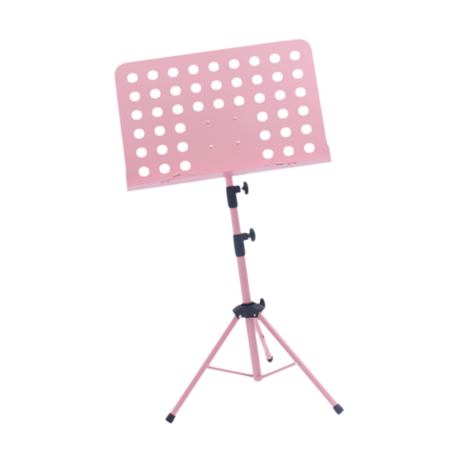 Atril para Partituras, Plegable, de Altura Regulable para Saxofonistas Y Músicos, Rosa