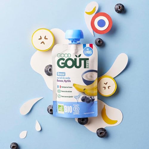 Brassé Banane Et Myrtilles Bio Good Gout La Gourde De - vue 4