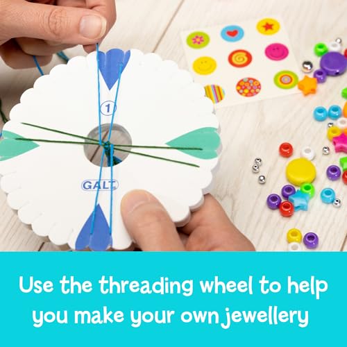Galt Ultimate Jewellery Studio - Create Your Own Jewellery Craft Kit for Kids - Childrens Bracelet & Necklace Making Kit, Arts & Crafts Creative Case - Make Necklaces, Rings & Bracelets - For Ages 5+ - Image 4