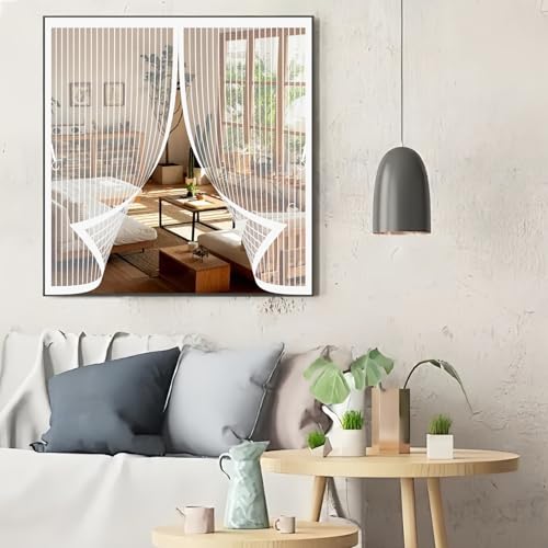 Moustiquaire fenetre 75 x 130 cm blanc avec maille ultra-fine