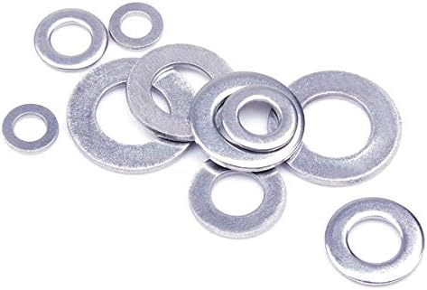 Natuce 8 Sizes, 360PCS Stainless Steel Flat Washers Assortment Set, Sealing Gasket,Washer Seal, Round Spacer, Stainless Steel Flat and Lock Washer (M2 M2.5 M3 M4 M5 M6 M8 M10) for General Repair