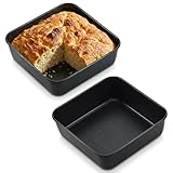 【Plaque de cuisson multifonctionnelle】 Dimensions : 16 x 16 x 5 cm. Convient à la plupart des fours et friteuses à air chaud. Au-delà de la cuisson de gâteaux carrés, de brownies et d'autres pâtisseries, il excelle dans la cuisson de plats mijotés et de viandes rôties. Il sert également de plat polyvalent pour servir des desserts, réchauffer des restes ou conserver des repas au réfrigérateur. Un cadeau idéal pour les anniversaires, les pendaisons de crémaillère, Noël, les mariages et autres célébrations.