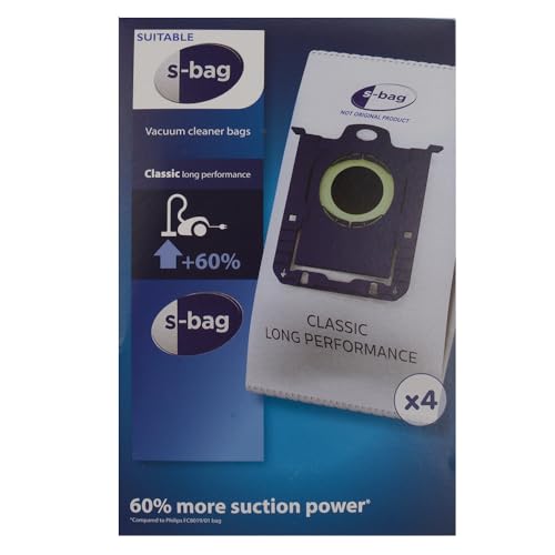 4 Pcs S-Bags for Electrolux & Philips Vacuum EL Series