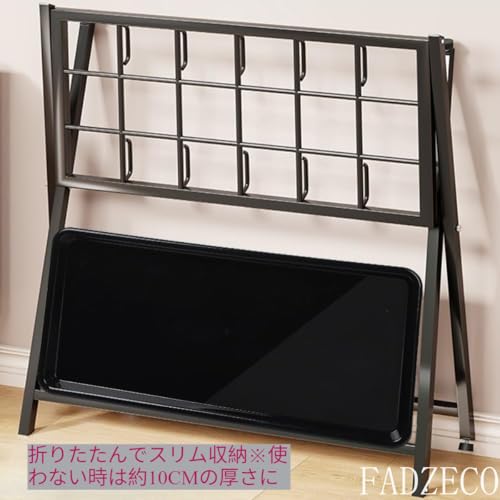FADZECO 傘立て大容量18本ブラック取り外し可能ョン業務用て玄関てW 53×D 28×H 56 cm (ブラック) [2]