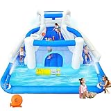 Design straordinariamente sicuro del castello di salto: realizzato in poliestere rivestito in PVC 420D resistente all'abrasione e tessuto rinforzato 840D in zone ad alta pressione. Le cuciture del castello gonfiabile sono dotate di triplice intaglio per una maggiore stabilità e sicurezza