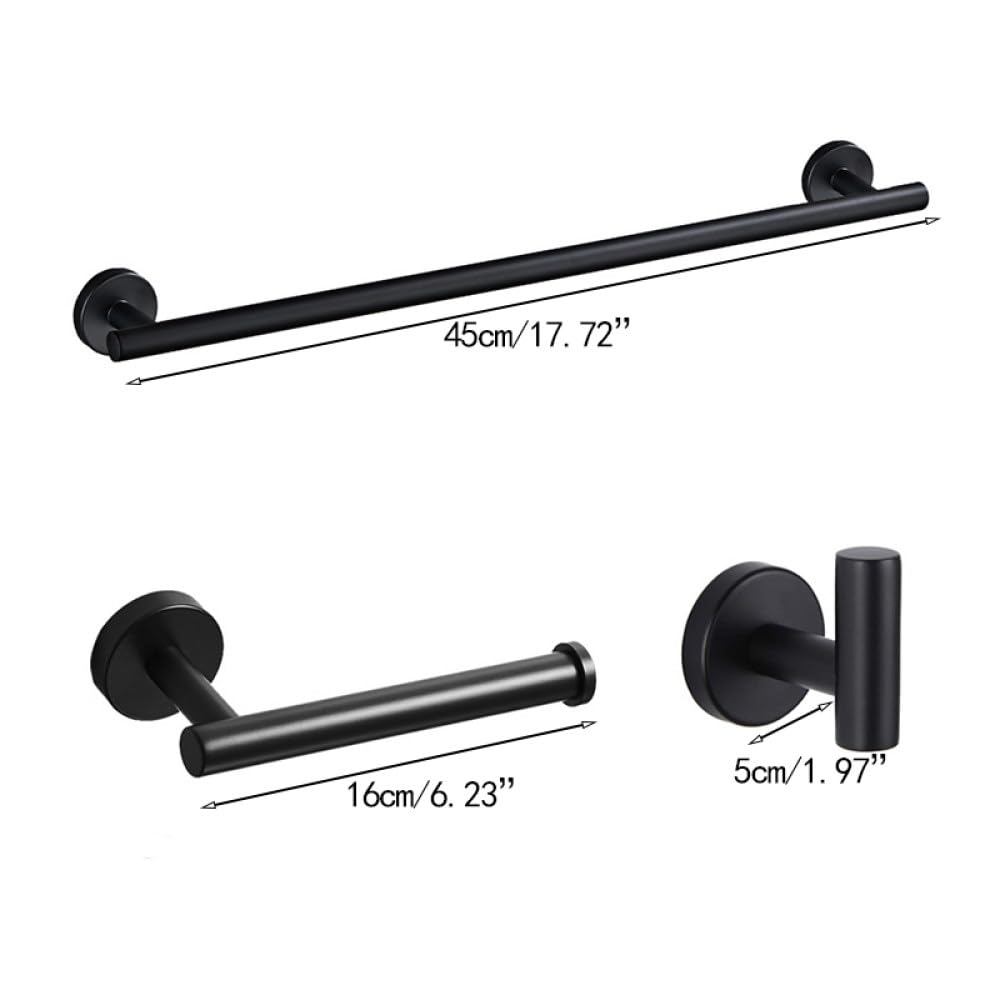 Porta asciugamani Accessori da bagno Porta Carta Igienica Kit Organizzatore Bagno Set Completo Accessori Accessori Completi, Spazzolato 3 Pezzi Set