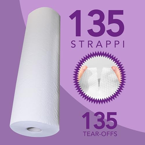 LUNEDA 12 medizinische Bettlaken für Kinderbetten – für Kosmetikerinnen, Ärzte, Massageliegen, Physiotherapeuten, weich, professionelle Rolle, Einweg, Made in Italy, aus doppeltem Zellulosepapier