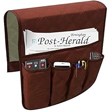 Ruibo Waterproof Sofa Couch Chair Armrest Organizer With 5 Pockets,armchair Caddy Fits For Phone, Book, Magazines, Tv Remote Control Holder/Coffee