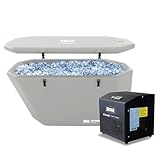 Slanted-Edge Cold Plunge with Chiller, 1/2 HP Water Chiller for Inflatable Ice Bath Tub, WiFi-Enabled Cold Tub Machine, Fast Cooling, 155 Gallon Capacity, 61