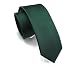 Wehug Men's Classic Solid Color Tie Slim Dark Green Tie Skinny Ties For Men 2.4'' (6cm)