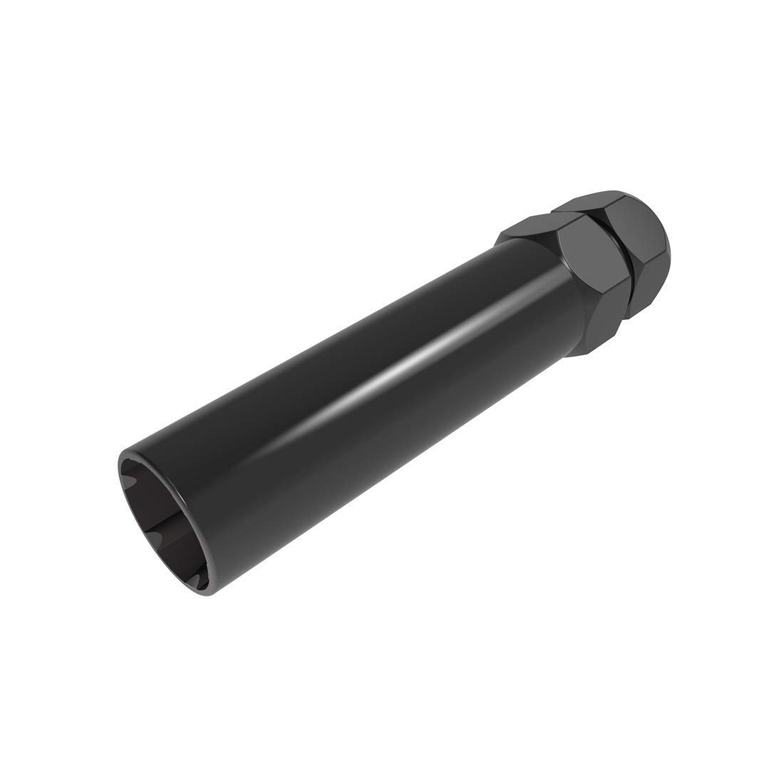 dynofit m12x1.5 Wheel Lug Nuts Black, (20pcs+2socket Key) 12mmx1.5 Spline Lugnuts Aftermarket Tuner (Bundle)