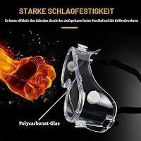 2 Stück Schutzbrille Arbeitsschutzbrille Vollsichtbrille Antibeschlag – Ansicht 4