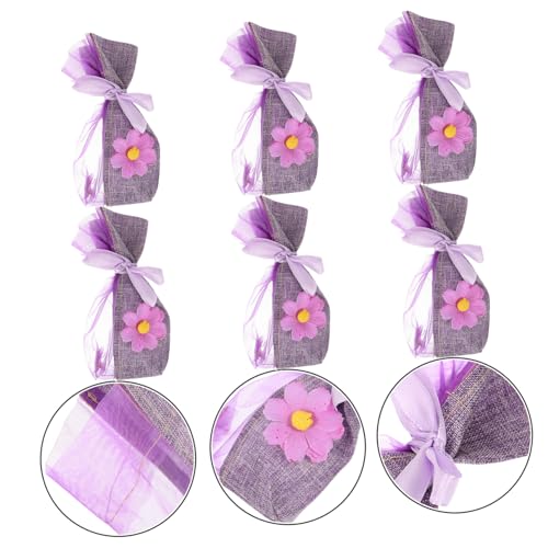 10 bolsas de organza vacías de 10 piezas con cordón miniatura 6