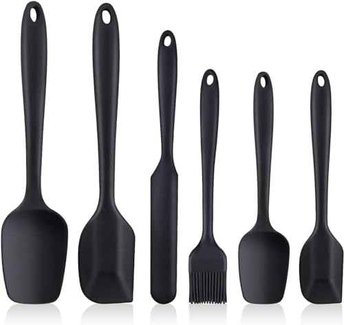 12 Pc Silicone Kitchen Utensils & Spatula Set | Non-Stick Cooking & Baking Tools with Wooden Handle | Heat Resistant, BPA-Free, Non-Toxic Flexible Sil