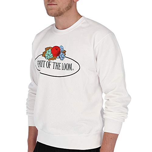 Fruit of the Loom, felpa da uomo, bianco, s