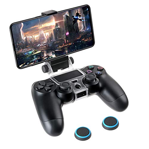 VSEER PS4 Slim Pro Controller Android Phone Clip, 180 Degree Gaming Holder Mount Stand Bracket for Playstation 4 Slim Pro Dualshock Console Wireless Controller