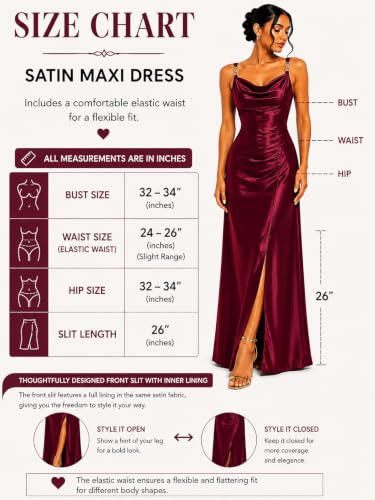 Aurosta maroon satin dress – image 2