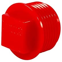 Caplugs P-108 P Series Plastic Threaded Plug for NPT/NPS Pipe Fittings, 160 Pack, Red HD-PE, Thread Size NPT 1-1/4" Tapered & Straight, Temporary, Thread Protection, Leak Prevention 99191162