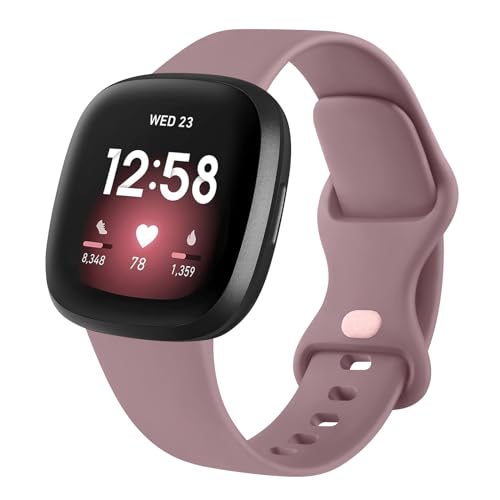 Image of Meliya Soft Strap for Fitbit Versa 4 / Versa 3 / Sense 2 / Sense(Watch Not Included), Flexible Premium Elastomer TPU Adjustable Watch Straps, Sport Replacement Band for Women Men