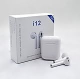 Generic TWS True Wireless Stereo i12 Earbuds White Auto Pairing Auto Power On Touch Control