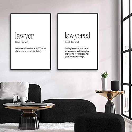 Citation toile affiche avocat cadeau idéal pour cabinet juridique set de 2 peintures épurées