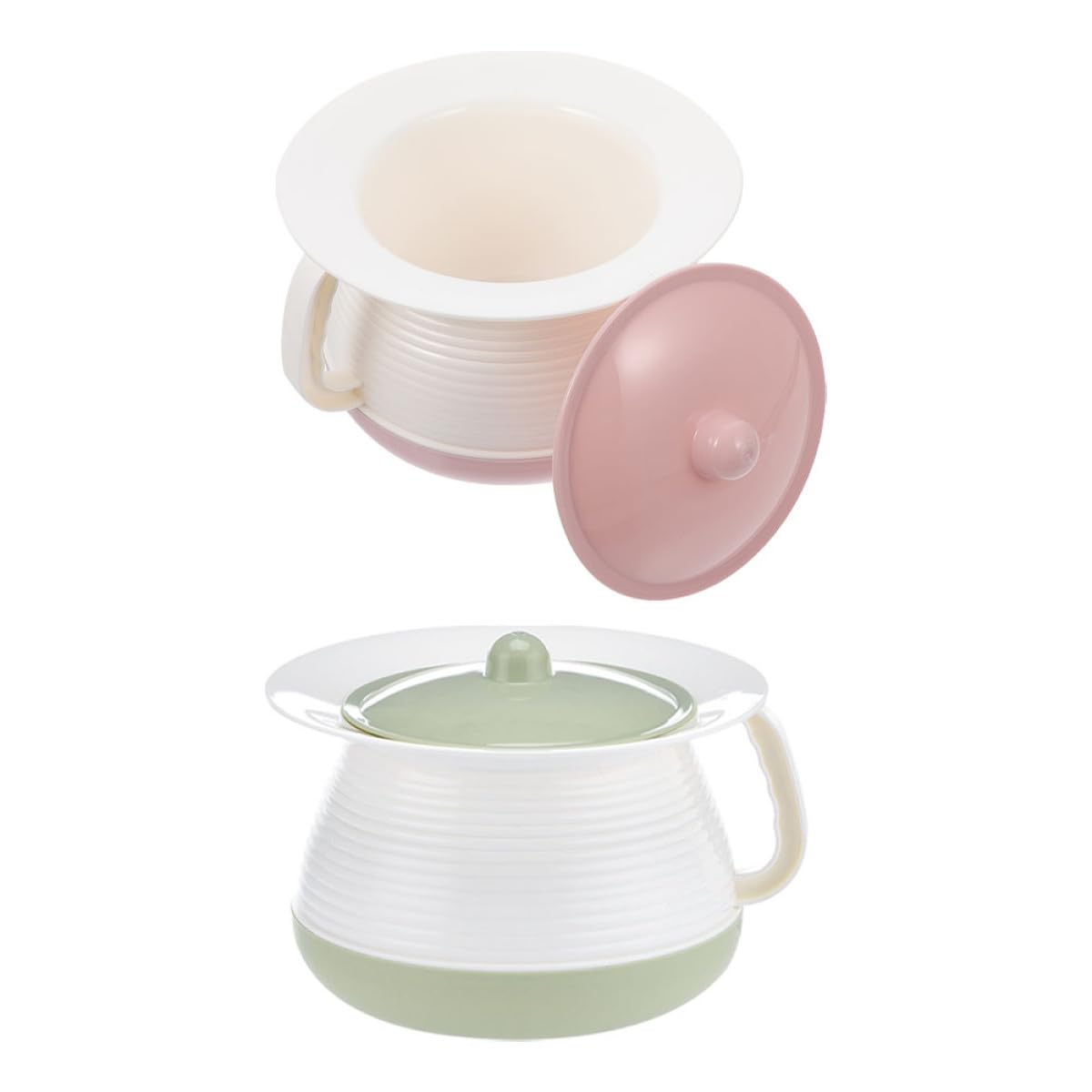 Orinal portátil de plástico grueso para adultos y personas mayores en dos colores surtidos