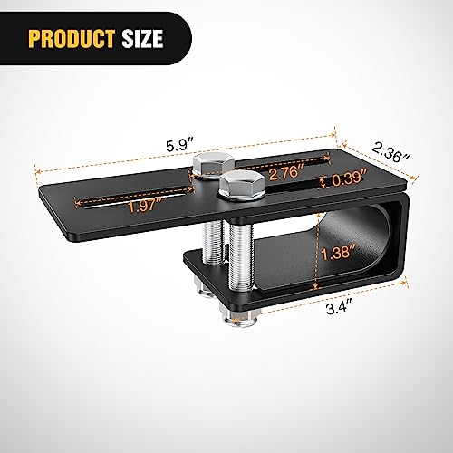Image of Nilight LED Light Bar Mounting Bracket | Light Clip Bracket Non-Slip Design for Luggage Racks on SUVs, Off-Road Trucks and Other Vehicles Black