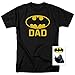 Popfunk Batman Batdad Classic Logo for Fathers and Dads T Shirt (Medium)
