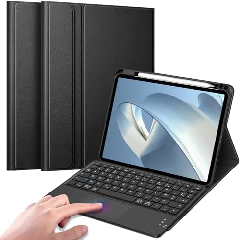 Clavier Coque Pour IPad Air 13 Pouces M3 2025 / M2 2024 - AZERTY, Trackpad, Amovible, Protection Complète Avec Support Stylet