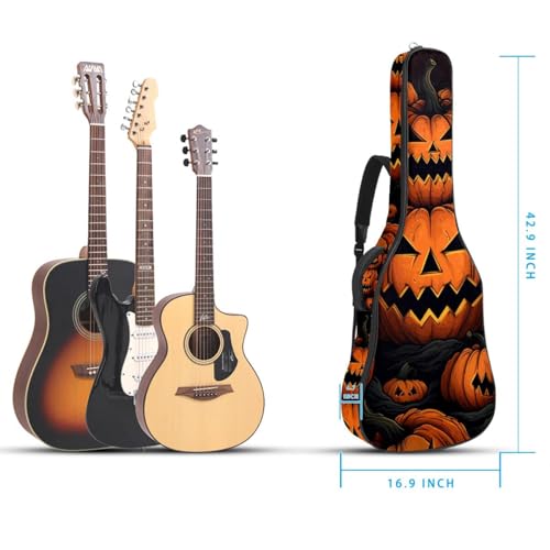Housse guitare acoustique Halloween 106cm avec bandoulière réglable - 5
