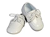 Baby Boy Baptism Shoes for Baby boy Infant Newborn White Shoes Boys Christening Zapatos Blancos para Bautizo de Niños Bebe niño White Baby Shoes Dress Easter Meses Oxford lace Size 1