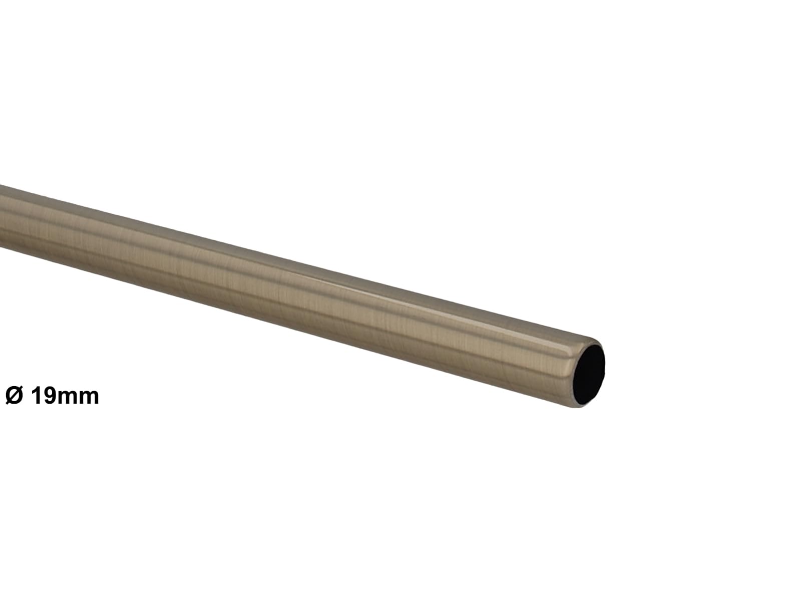19mm Kit de tringle a rideau Metal Fixation murale Laiton Antique 420 cm Zoya
