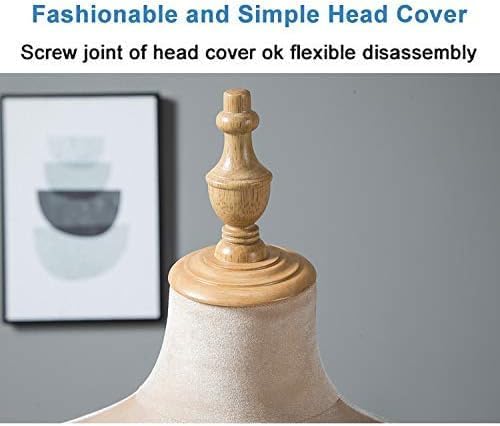 Miniatura 7 de Female Mannequin Body n Height Adjustable Dress Form Model Clothing Display with Black Metal Tripod Stand (Gray Medium)