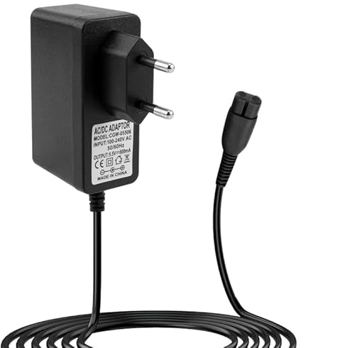 Chargeur 5,5 V pour aspirateur de fenêtre, compatible avec Kärcher WV1, WV2 Plus, WV5, WV50 Plus, WV55, WV60, WV70, WV75, compatible avec aspirateur de fenêtre Kärcher - Câble de charge - Bloc
