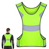BSBUY Warnweste Fahrrad Unisex Atmungsaktiv Warnweste Laufen Leicht Reflektorband Sicherheitsweste Reflektorweste Kinder Fahrradweste Reflektierende Fahrradweste Leuchtweste Laufweste für Radfahren -B