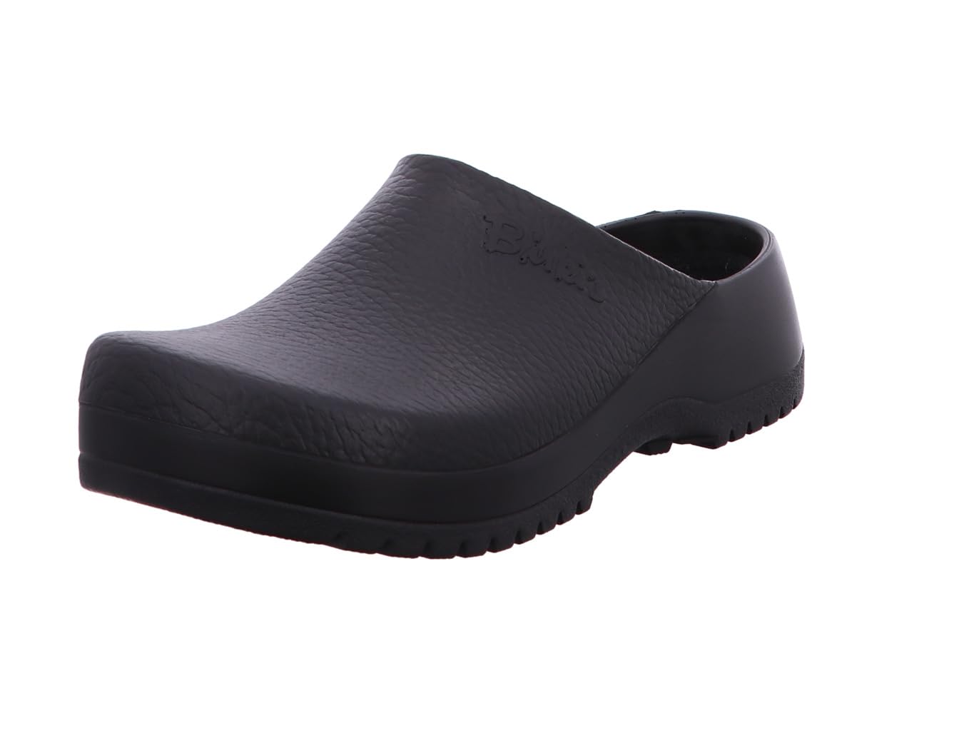 Scarpa professionale tipo svedese Super Birki in poliuretano colore nero nero con soletta in sughero e lino, Nero, 28.5 cm