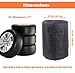 Large Tire Covers for Storage - Spare Tire Storage Bag for Rvs, SUV, Trailers, Campers, Cars and Trucks, Waterproof Dust Protective 420d Outdoor Indoor 4 Tires Within 32 Inch Diameter - Black