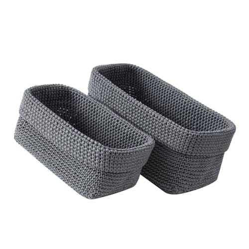 Panier de rangement tissé pliable à grande capacité de charge