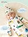 PATPAT Baby Sleeper Gown with Hat for Newborn, Knotted Baby Gown with Fold-Over Mittens for Infant Girl Boy Home Coming Gift, Animal Party, 3-6 Months