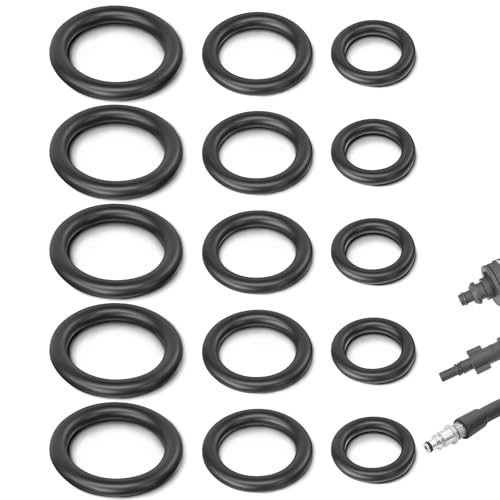 Joints pour nettoyeur haute pression Bosch - Joint torique pour nettoyeur haute pression Bosch AQT - Kit de 15 joints pour machine à laver de voiture Automation 247 - Connecteur rapide - Pistolet à