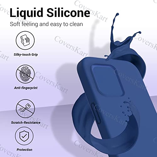Image of Liquid Silicone Back Cover for Redmi Note 10 / Redmi Note 10S | Inner Microfiber Velvet | Camera Protection Anti Shock Back Case (Blue)