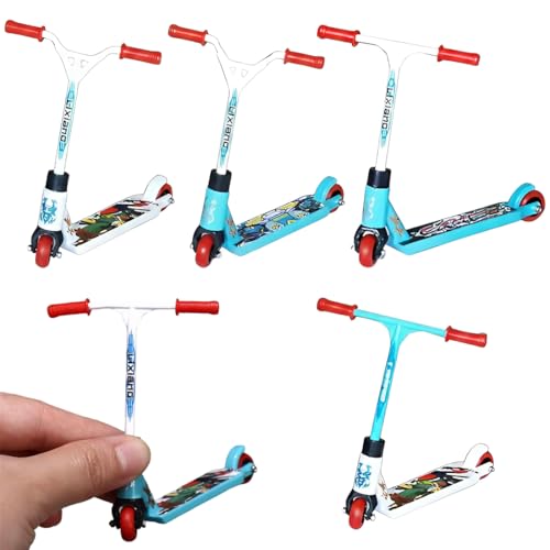 GWEOR Lot de 4 Finger Skate, Mini Trottinettes, Skateboard pour Enfants - Bleu et Blanc