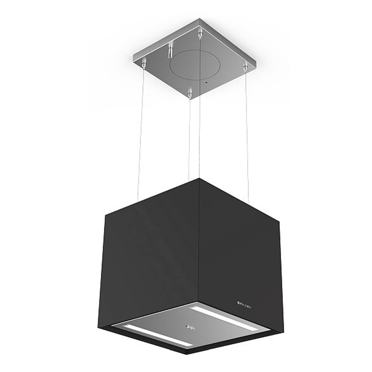 FABER Wyspowy okap kuchenny SOFT CUBE NERO INGO - 345.0607.590, czarny