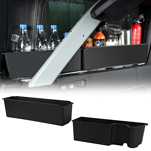 LitMiRaCle Trunk Storage Tray Organizers Rear Cargo Side Box is Applicable to Ford Bronco 2021 2022 2023 4 Door, Trunk Caddy Box, Internal Accessories, Black Matte Finish (Left Storage Box)