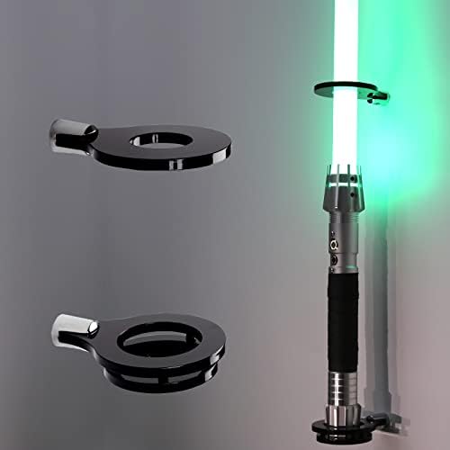Stainless Finish Triple Lightsaber Wallmount Display Stand With LED Lights - View #7