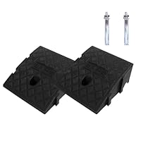 2er-Pack Leichte, Tragbare Bordsteinrampen, Große Schwellenrampen Mit Expansionsschrauben, Einfache Installation Für Einfahrten, Gehwege, Autos, Motorroller 25x27x7cm
