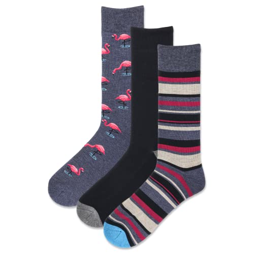 Hot Sox Men's Fun Animal Series Cushion Crew Socks-3 Pair Pack-Cool & Funny Novelty Gifts