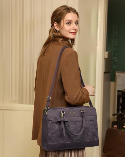 Image of LOVEVOOK Laptop Tote Bag for Women,Leather Work Bag, Waterproof Business Teacher Bag,Large Computer Handbag Purse Briefcase,Office Gifts for Women