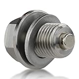 Votex - Made In USA - M14 x 1.5MM Magnetic Engine Oil Drain Plug with High-Temperature Neodymium Magnet, Stainless Steel, Fits Acura, Audi, Chevrolet, Chrysler, Dodge, Ford, Honda, Hyundai, Jeep, Kia