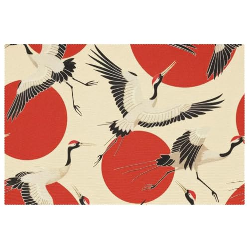Set de table grue japonaise résistant chaleur et antidérapant 30x45cm